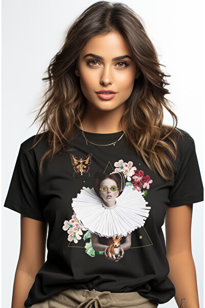 StoryGift Romania Tricou Femei Cu Femeie, Abstract, Fantasy, Alice In Tara Mi...