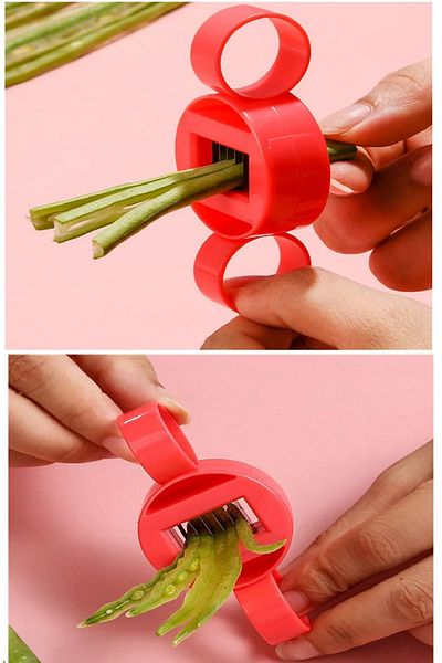 MarDyHome Adjustable Green Bean Slicer Cutter Practical Okra Pods Vs Shredder Slicer