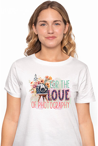 StoryGift Romania Tricou Femei cu mesajul "For the love of photography", ilus...