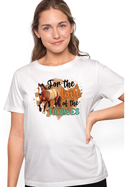 StoryGift Romania Tricou Femei cu un cal alergand cu mesajul "For the love of...