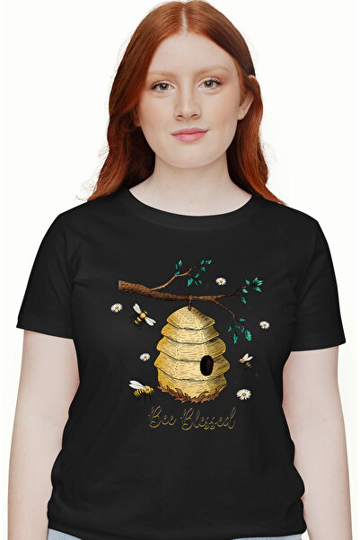 StoryGift Romania Tricou Femei cu albine si cu un stup atarnat de o ramura cu...