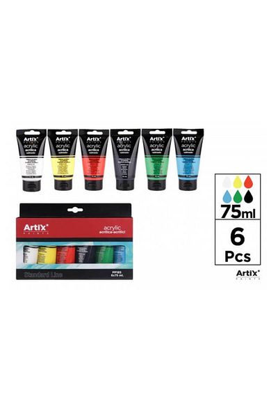 Artix Set de 6 culori acrilice 75ml