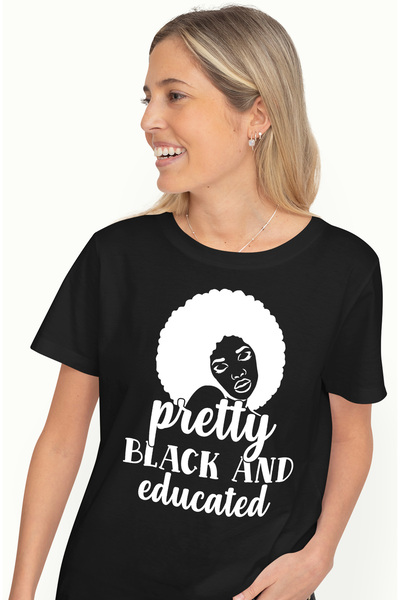 StoryGift Romania Tricou Femei cu o figura a unei femei de culoare cu textul ...
