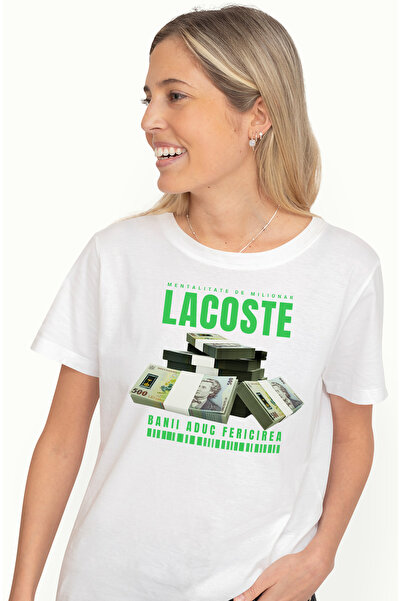 StoryGift Romania Tricou Femei - Banii Aduc Fericirea, Cu Imprimeu Pe Fata, 1...