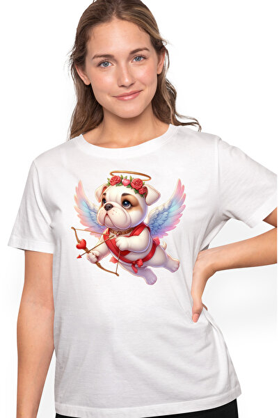 StoryGift Romania Tricou Femei cu un catel Bulldog Francez care trage cu arcu...