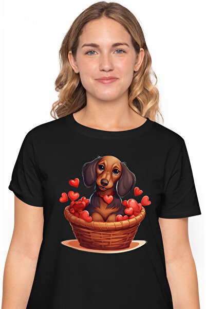 StoryGift Romania Tricou Femei cu o catelusa care sta intr-un cos, ilustratie...