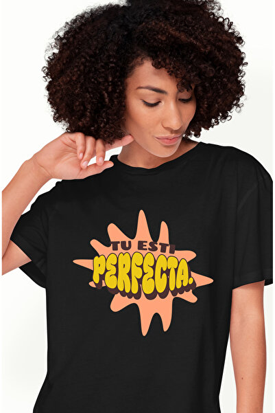 StoryGift Romania Tricou Femei Mesaj Femeie increde de sine Tu Esti Perfecta ...