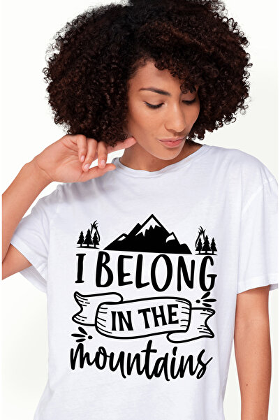 StoryGift Romania Tricou Femei cu munti si brazi pentru cei care iubesc iesir...