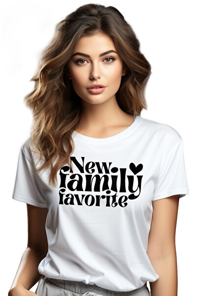 StoryGift Romania Tricou Femei cu o inimioara pentru noul favorit al familiei...