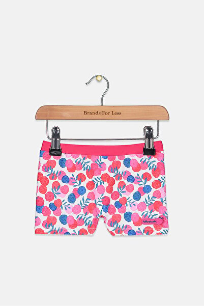 tutto piccolo شورت مزهر للبنات الصغار، لون فوشيا