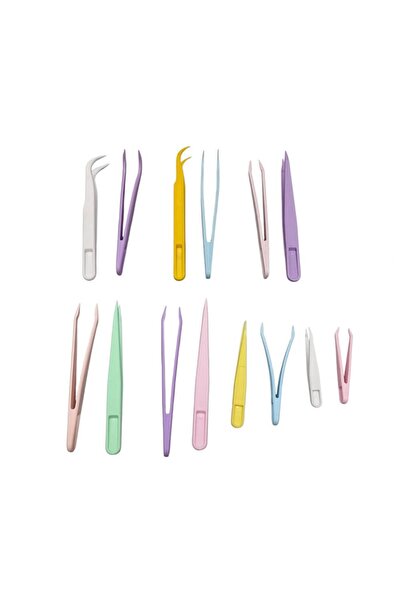 Koodmax 14 Adet - Plastik Cımbız Seti - Hassas Elektronik ve El Sanatları Tamir Cımbızı