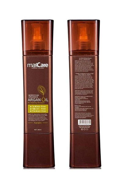 Maxcare Argan Oil Revitalizing Shampoo 260ml - Nourish & Restore Dry, Damaged Hair with Helicesm Ess