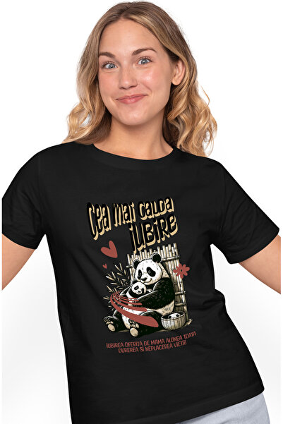 StoryGift Romania Tricou Femei Mama src panda cea mai calda iubiren cea calda...