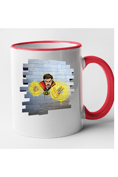 OEM Cană personalizată Fortnite cu mâner roșu - Spray Tao Mandalas Dr.Strange, INOVATIX®. 330 ml