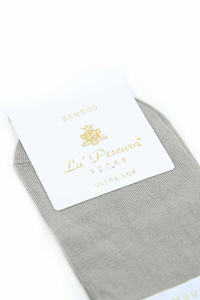 La Pescara Μπεζ απλές, εξαιρετικά πολυτελείς ανδρικές κάλτσες από μπαμπού, 12 τεμαχίων, CRP362