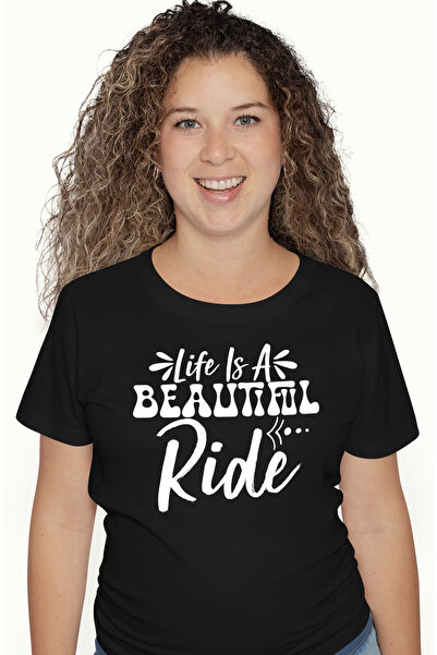 StoryGift Romania Tricou Femei cu textul "Viata e o plimbare frumoasa cu bici...