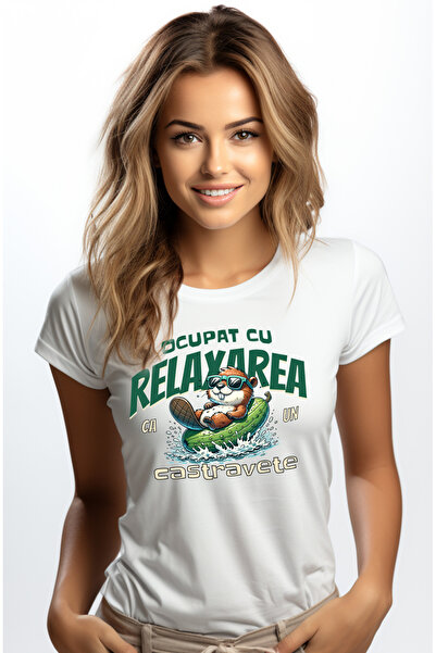 StoryGift Romania Tricou Femei ocupat cu relaxarea ca un castravete cu imprim...