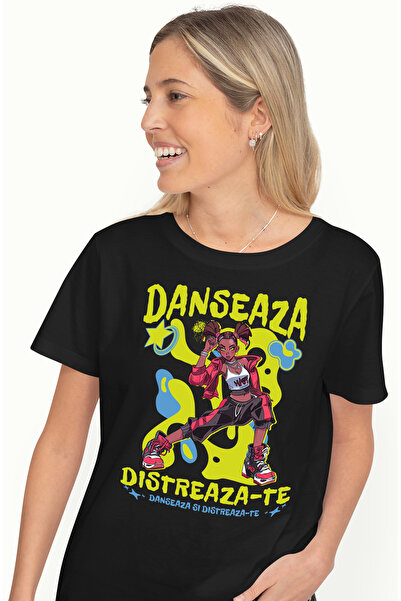 StoryGift Romania Tricou Femei Danseaza si Distreaza-te, Fata Urban Streetwea...