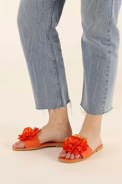 Tomato Bags Floral rose bow beach women's slippers