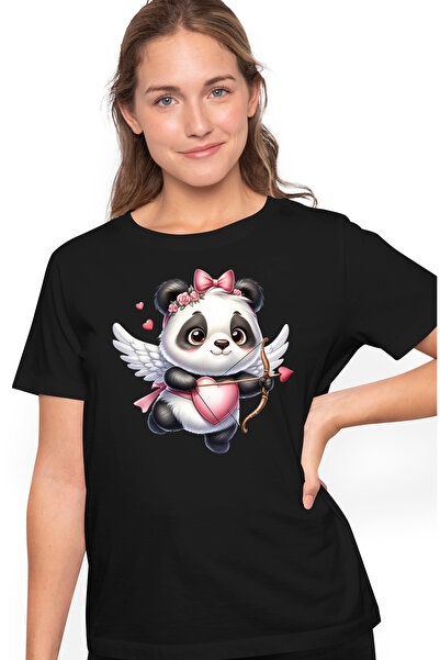StoryGift Romania Tricou Femei cu un ursulet Panda Cupidon care trage cu arcu...
