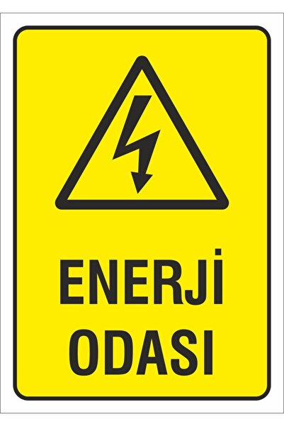 ünalgrup Enerji Odası Uyarı Levhası 25*35 Cm