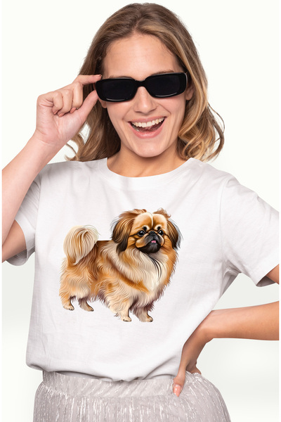 StoryGift Romania Tricou Femei cu un catel blanos, de talie mica, ilustratie,...