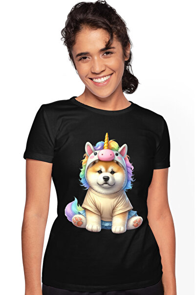 StoryGift Romania Tricou Femei cu un catel Chow Chow in costum de unicorn, il...