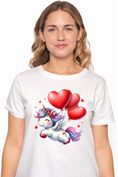 StoryGift Romania Tricou Femei cu un unicorn care zburda vesel, ilustratie, b...