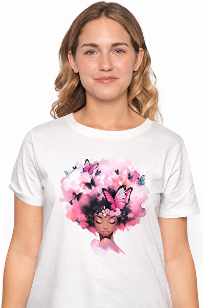 StoryGift Romania Tricou Femei cu o fetita de culoare, ilustratie, draguta, a...