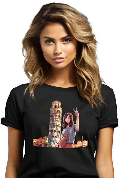 StoryGift Romania Tricou Femei cu o fata care calatoreste, calatorie, ilustra...