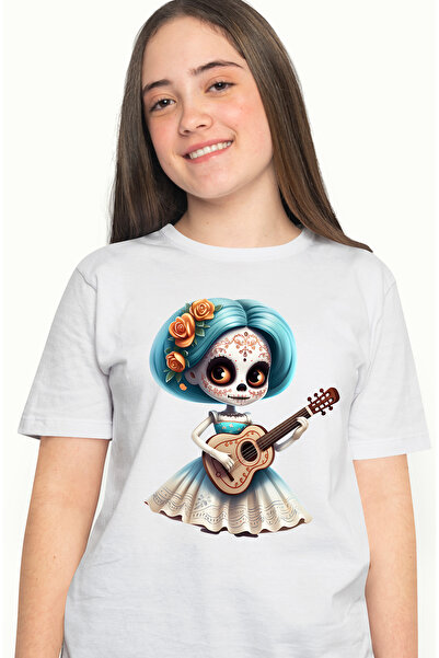 StoryGift Romania Tricou Femei cu o fata draguta care canta la chitara, Mexic...