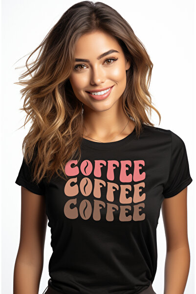 StoryGift Romania Tricou Femei Cu Text In Engleza Coffee, Ceasca Mare De Cafe...