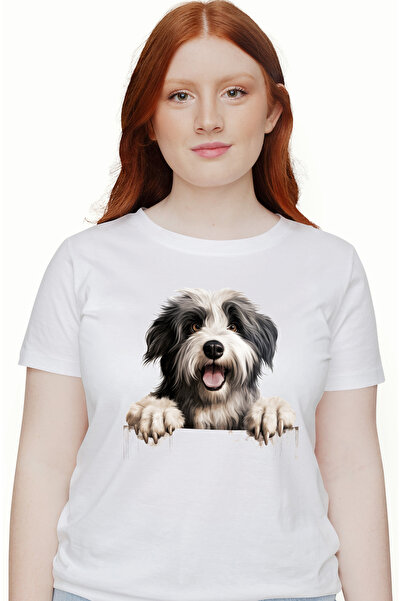 StoryGift Romania Tricou Femei cu un catel foarte blanos, ilustratie, energic, pentru iubitorii de WHT_XS