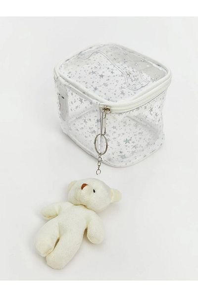 LC Waikiki Lcw Accessories Transparent Children's Handbag with Mixed Plush Toy