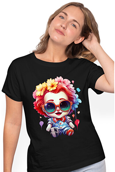 StoryGift Romania Tricou Femei cu un baietel clovn, vesel, joker, comic, amuz...