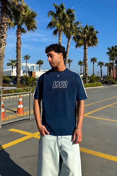 Flaw Wear 1962 Embroidered Indigo T-Shirt