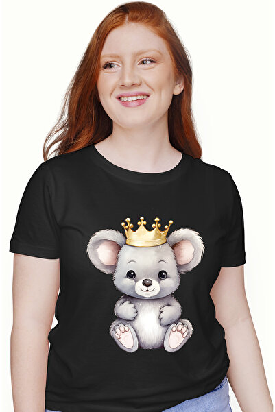 StoryGift Romania Tricou Femei cu un ursulet Koala care are o coroana regala ...
