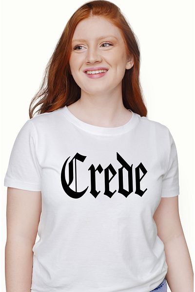 StoryGift Romania Tricou Femei Crede, Mesaj Motivational, Cuvant, Text Inspirational, Self Care, WHT_S