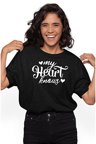 StoryGift Romania Tricou Femei cu inimioare si mesajul in engleza "My heart k...