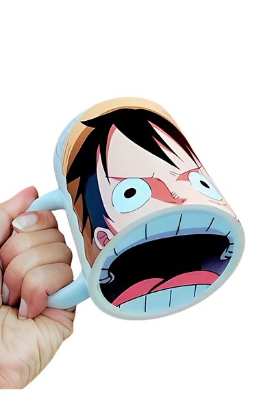 Pixxa One Piece Luffy Mug with Bottom Base and Mouth Design