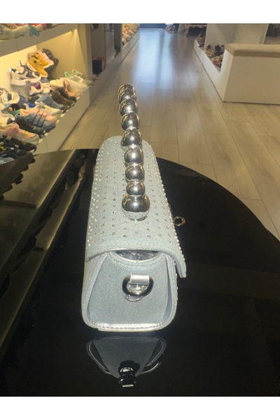 KRISTE BELL Kot taşlarla bezenmiş küçük el çantası