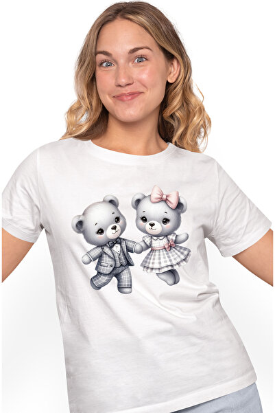 StoryGift Romania Tricou Femei cu o ursoaica si un urs, ilustratie, danseaza,...
