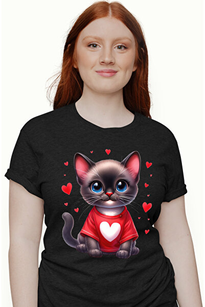 StoryGift Romania Tricou Femei cu o pisicuta vesela care are un tricou cu ini...