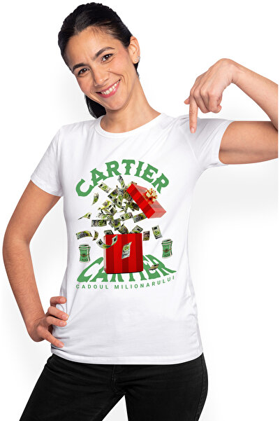 StoryGift Romania Women's T-Shirt - Millionaire's Gift, with print on the Fro...