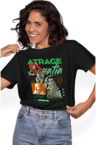 StoryGift Romania Tricou Femei Atrage Bogatia - Oportunitate si Actiune, cu i...