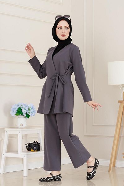 Sevitli Side Tie Hürremsuit-Grey