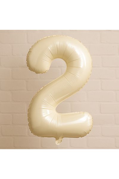Ege Pastacılık 2 Years Old 74 cm Cream Number Foil Balloon Large Size