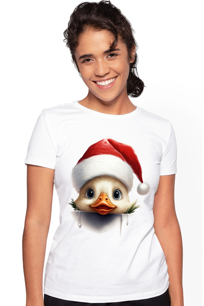 StoryGift Romania Tricou Femei cu o ratusca timida, ilustratie, caciula de Cr...