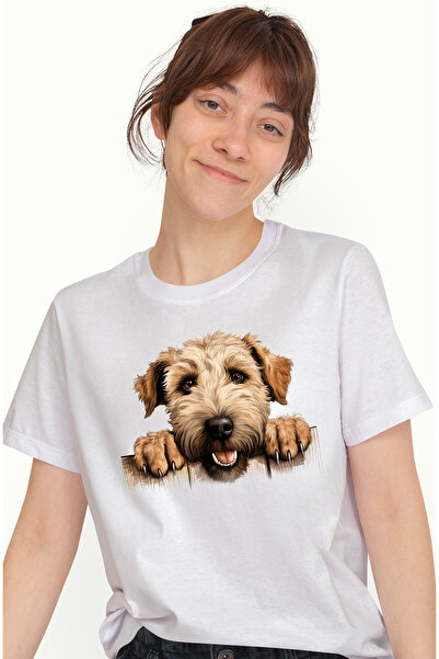 StoryGift Romania Tricou Femei cu un caine blanos care sta agatat de gard, il...