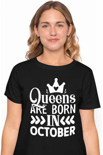 StoryGift Romania Tricou Femei cu text in engleza din care reiese ca reginele...